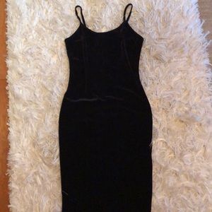 n:PHILANTHROPY black velvet midi dress